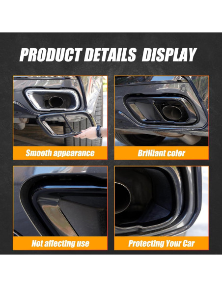 Cubierta de Escape LLKUANG para BMW X5 X6 X7 2019-2024 Acero Inoxidable