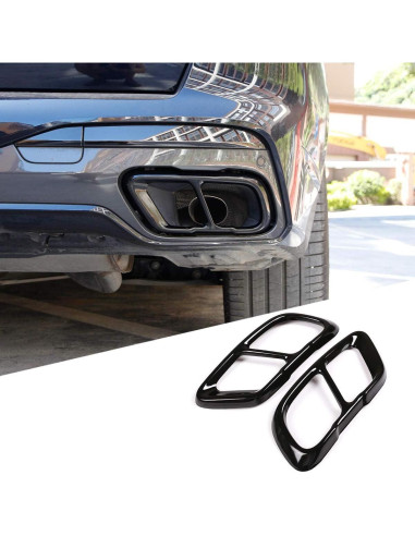 Cubierta de Escape LLKUANG para BMW X5 X6 X7 2019-2024 Acero Inoxidable