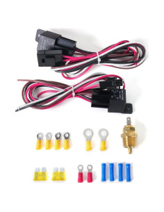 Kit de Relé de Ventilador Eléctrico Dual 12V Muge Racing 40A