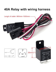 Kit de Relé de Ventilador Eléctrico Dual 12V Muge Racing 40A 2