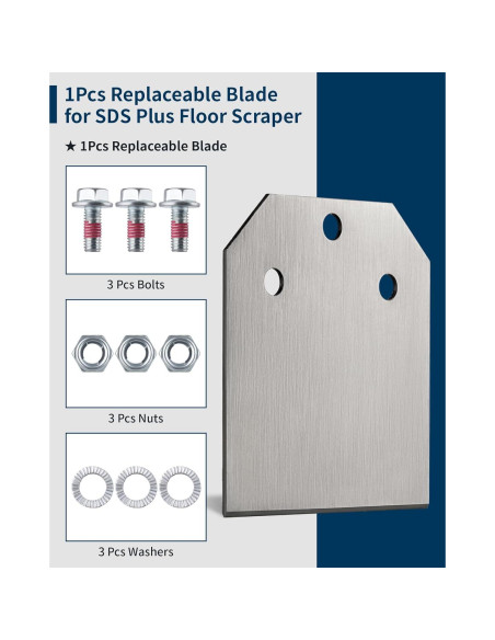 Raspador de Piso Firecore SDS Plus 10x4 cm Cuchilla Reemplazable