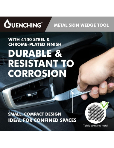 Mini Barra de Palanca Quenching de Acero 4140 17.7 cm