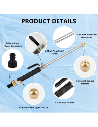 Boquilla de Chorro Jet Nozzle Black 45.72 cm para Manguera Jardín