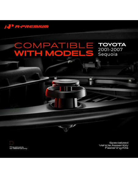 Kit de Clips de Retención A-Premium 220 Piezas para Toyota Sequoia 2001-2007