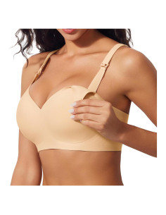 Sostén de Lactancia Sin Costuras INNERSY Grande Nude
