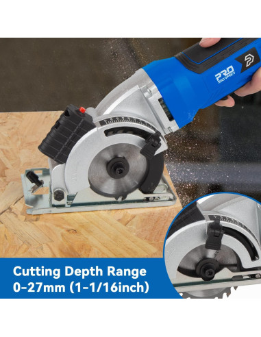 Mini Sierra Circular Prostormer 5000RPM 4A 85mm para Madera y Metal