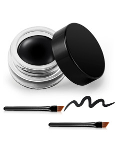 Gel Eyeliner Negro Erinde Impermeable con 2 Pinceles