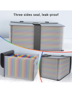 Organizador de Archivos Acordeón TOPCJ 25 Bolsillos Translúcido 2