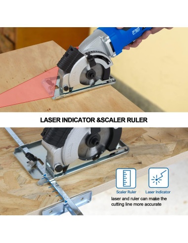 Mini Sierra Circular Prostormer 5000RPM 4A 85mm para Madera y Metal