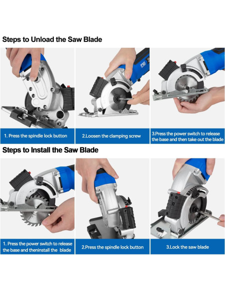 Mini Sierra Circular Prostormer 5000RPM 4A 85mm para Madera y Metal