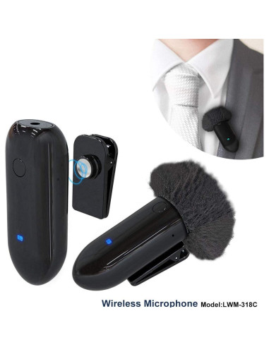 Micrófono Lavalier Inalámbrico LENSGO 318C UHF 20 Canales