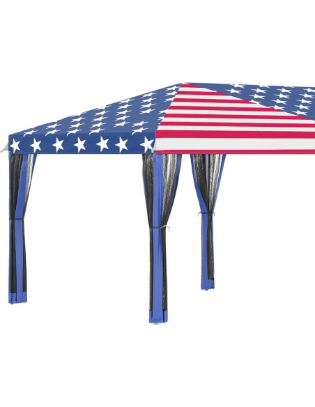 Carpa Plegable Outsunny 10x6 m con Malla y Bolsa de Transporte
