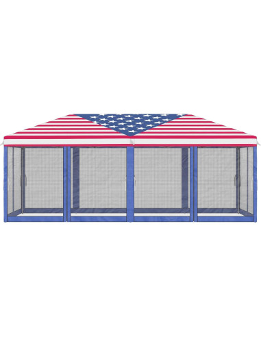Carpa Plegable Outsunny 10x6 m con Malla y Bolsa de Transporte