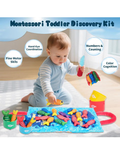 Juego de Pesca Montessori TenFans para Niños 1-3 Años - 22 Piezas 2