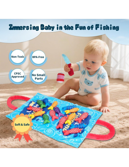 Juego de Pesca Montessori TenFans para Niños 1-3 Años - 22 Piezas