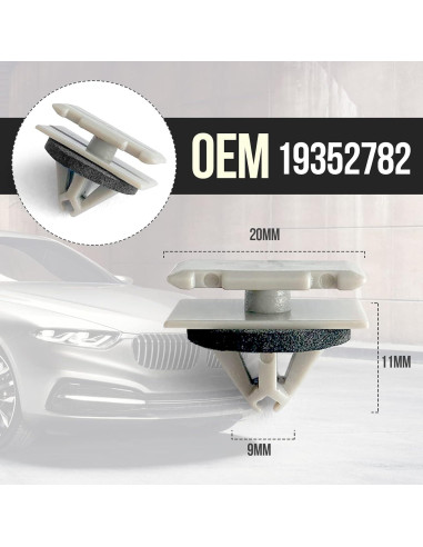 20 Clips de Moldeo de Plástico TOPCNOEM para Jeep y GM