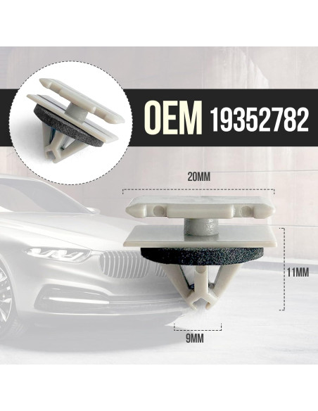 20 Clips de Moldeo de Plástico TOPCNOEM para Jeep y GM