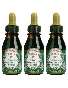 Paquete de 3 Botellas de Polen de Abeja Brasileño Apiario Silvestre 30ml