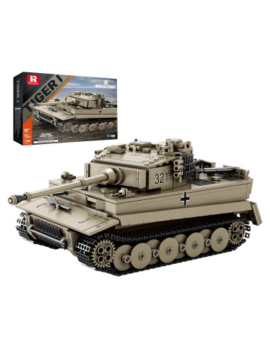 Conjunto de Bloques de Construcción Tanque Tiger I Reobrix 77031, 1138 PCS