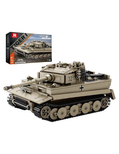 Conjunto de Bloques de Construcción Tanque Tiger I Reobrix 77031, 1138 PCS