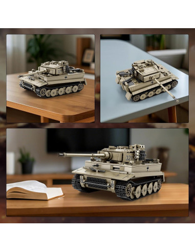 Conjunto de Bloques de Construcción Tanque Tiger I Reobrix 77031, 1138 PCS