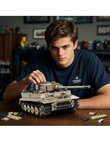 Conjunto de Bloques de Construcción Tanque Tiger I Reobrix 77031, 1138 PCS