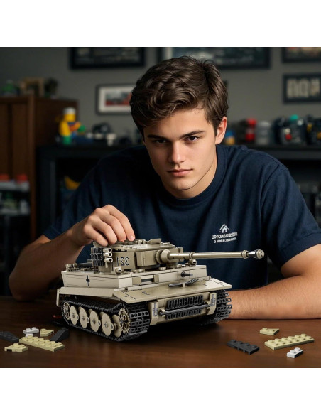 Conjunto de Bloques de Construcción Tanque Tiger I Reobrix 77031, 1138 PCS