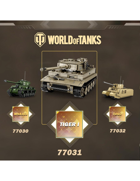 Conjunto de Bloques de Construcción Tanque Tiger I Reobrix 77031, 1138 PCS