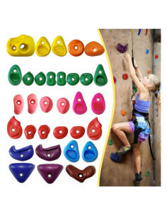 32 Agarre de Pared de Escalada SREHRLY Multicolor Soporta 104.3 kg