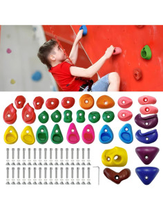 32 Agarre de Pared de Escalada SREHRLY Multicolor Soporta 104.3 kg 2