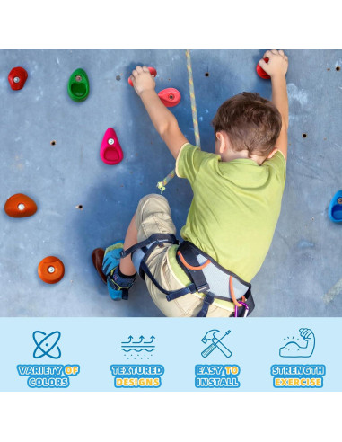 32 Agarre de Pared de Escalada SREHRLY Multicolor Soporta 104.3 kg