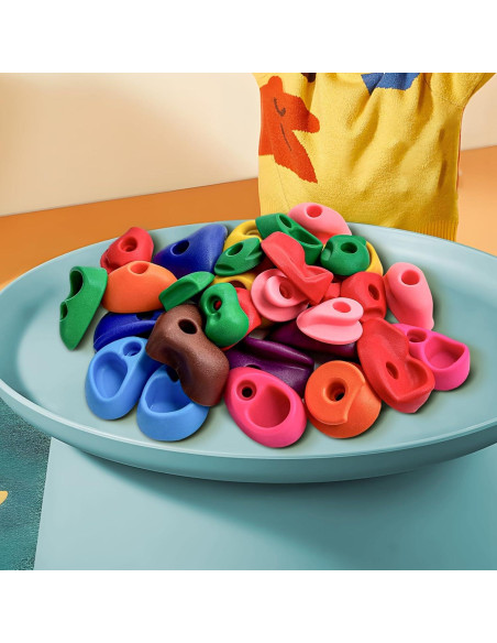 32 Agarre de Pared de Escalada SREHRLY Multicolor Soporta 104.3 kg