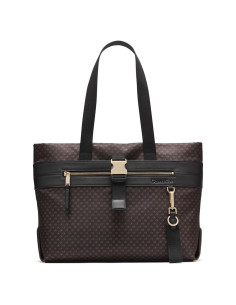 Bolso Tote Organizativo Calvin Klein Elora - Nylon Marrón/Negro