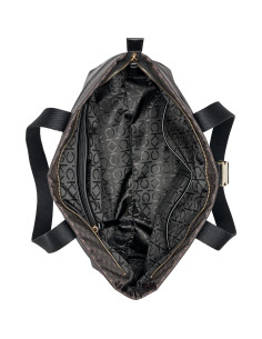Bolso Tote Organizativo Calvin Klein Elora - Nylon Marrón/Negro 2