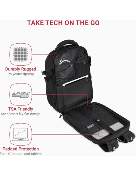 Mochila para Laptop SwissGear Travel Tech Elite 16" USB