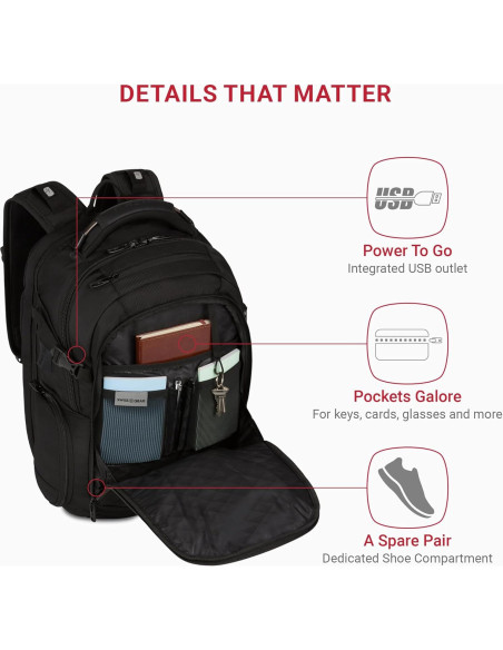 Mochila para Laptop SwissGear Travel Tech Elite 16" USB
