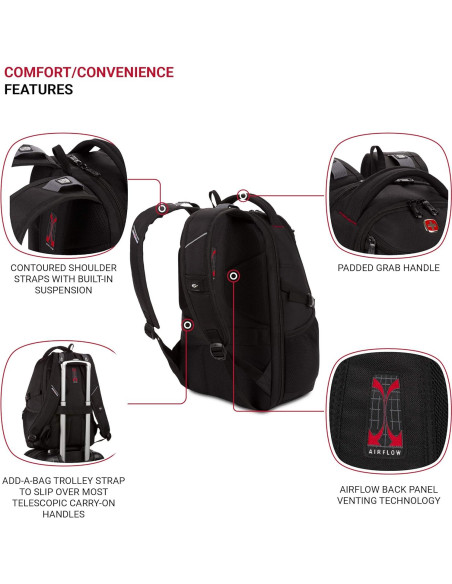 Mochila para Laptop SwissGear 1900 ScanSmart 13" Negra