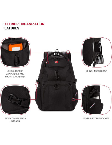 Mochila para Laptop SwissGear 1900 ScanSmart 13" Negra