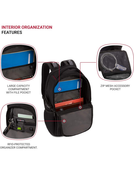 Mochila para Laptop SwissGear 1900 ScanSmart 13" Negra
