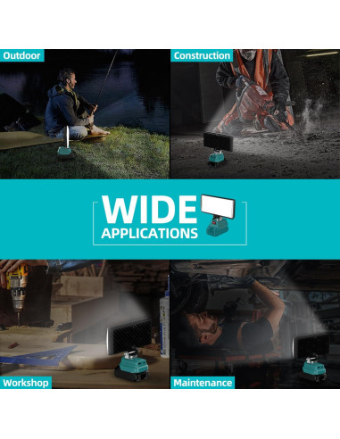 Luz de trabajo LED DEMIMA 23cm para batería Makita 18V