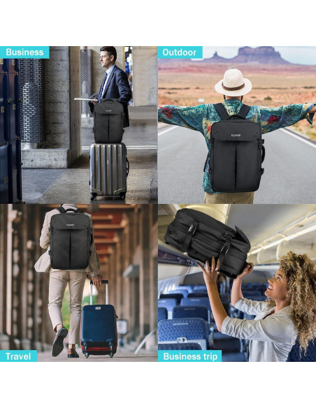 Mochila de Compresión al Vacío TLANGP 60L Impermeable Negra