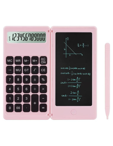Calculadora de Escritorio iPepul TJSQ Rosa con Bloc de Notas