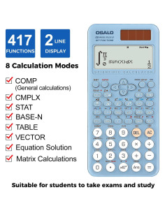 Calculadora Científica OSALO 991ES Plus 417 Funciones Azul 2