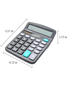 Calculadora de Escritorio Solar Septo 12 Dígitos Pantalla Grande 2