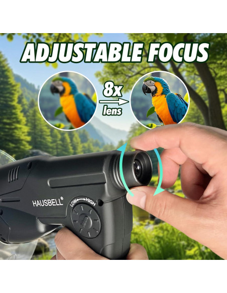 Dispositivo de Escucha Parabólico HAUSBELL 8X para Niños