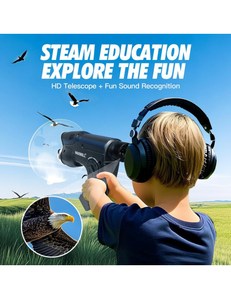 Dispositivo de Escucha Parabólico HAUSBELL 8X para Niños