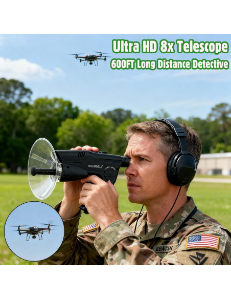 Dispositivo de Escucha Parabólico HAUSBELL 8X para Niños