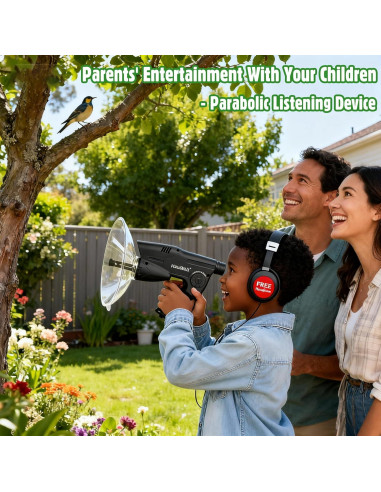 Dispositivo de Escucha Parabólico HAUSBELL 8X para Niños