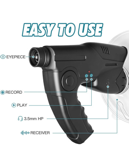 Dispositivo de Escucha Parabólico HAUSBELL 8X para Niños