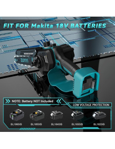 Mini Motosierra Inalámbrica ZUYIYI 15 cm 18V con Lubricación 2